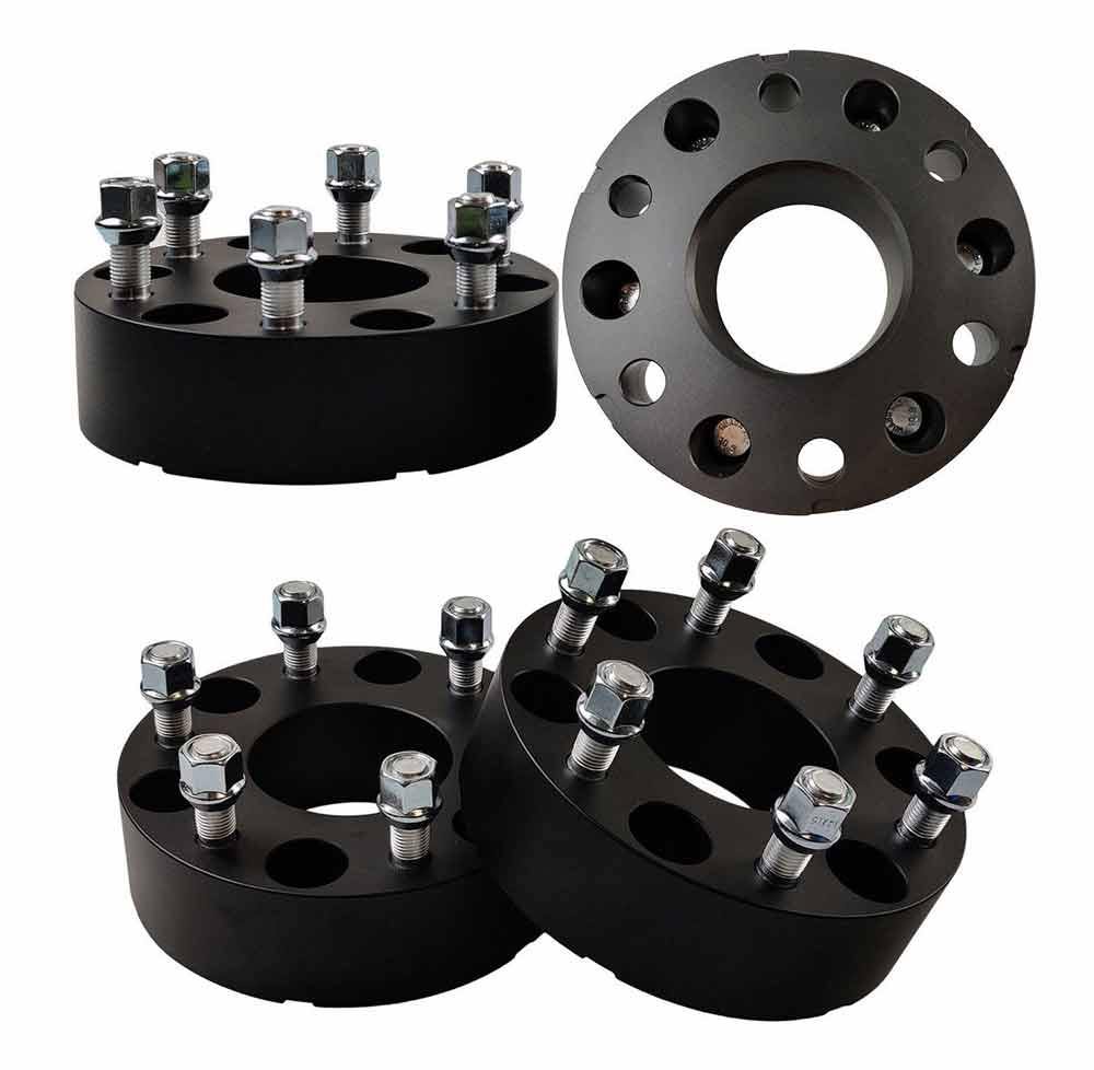 4-Piece 2" Wheel Spacers For Chevrolet Silverado/GMC Sierra 2500 HD - 8x6.5 Bolt Pattern, 14x1.5 Studs