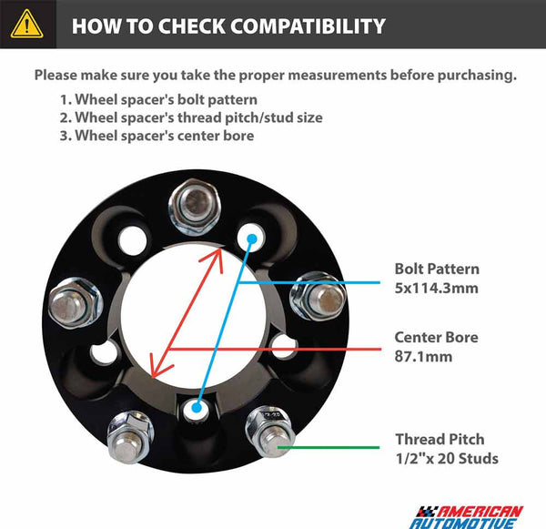 Jeep Wrangler YJ TJ 2WD 4WD 2-Inch Wheel Spacers Compatibility Check