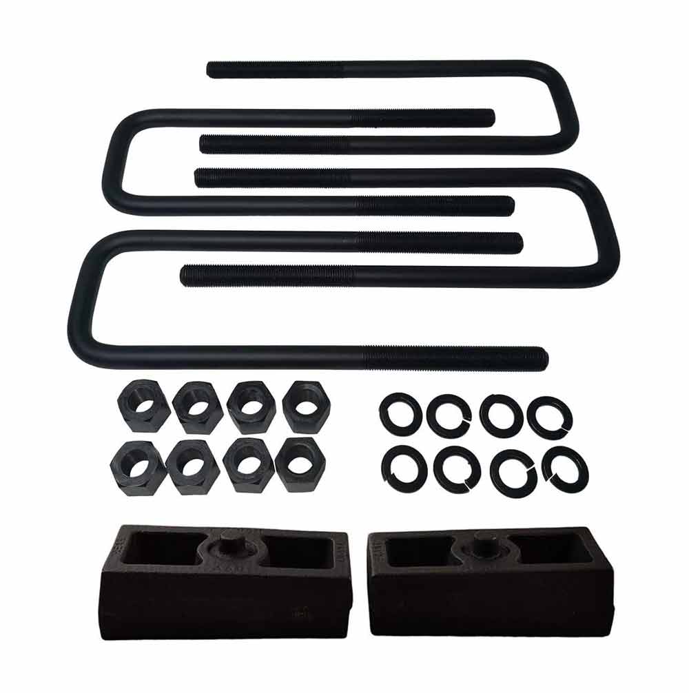 Rear Lift Level Cast Iron Blocks and 8" Square UBolts Kit American