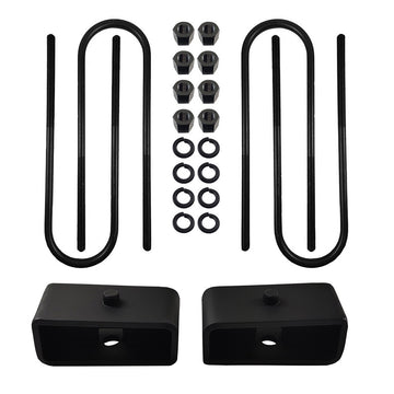 Rear Lift Blocks & U-Bolt Kit for 1999+ Ford F250 F350 Super Duty Dually 2WD/4WD