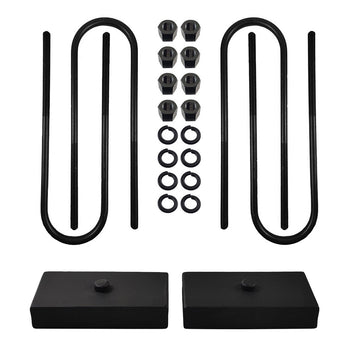 Rear Lift Blocks & U-Bolt Kit for 1999+ Ford F250 F350 Super Duty Dually 2WD/4WD