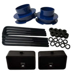 Chevrolet Silverado Sierra 1500 2WD Full Lift Leveling Kit - blue spacers with 3 inch lift blocks