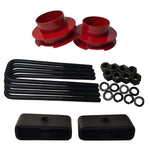 Chevrolet Silverado Sierra 1500 2WD Full Lift Leveling Kit - red spacers with 1.5 inch lift blocks