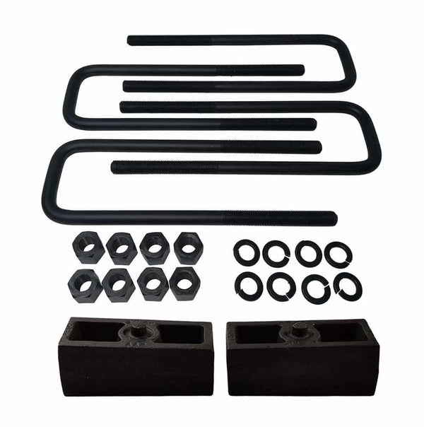 Chevrolet Tahoe 2WD 4WD Cast Iron Lift Blocks and Square U-Bolts Kit UBRB10-519 - 2 inch
