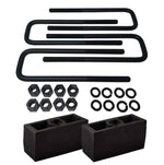 Chevrolet Tahoe 2WD 4WD Cast Iron Lift Blocks and Square U-Bolts Kit UBRB10-520 - 3 inch