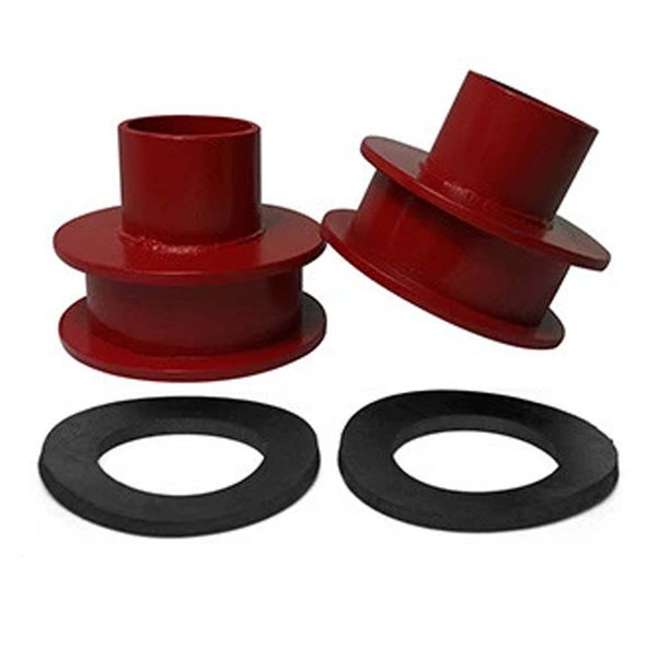 Ford F250 F350 Super Duty 4WD Coil Spacers with Sound Isolators red set