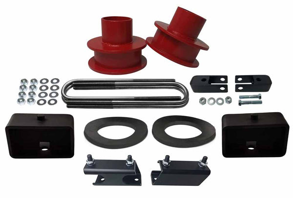 Ford F250 F350 Super Duty 4WD Suspension Leveling Lift Kit red