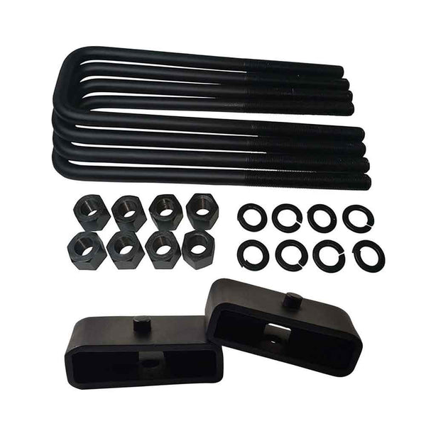 Ford Ranger 4WD Steel Lift Blocks and Square U-Bolts Kit UBRBR11-1501 - 1.5 inch