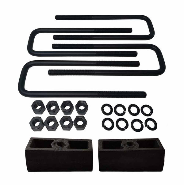 Toyota Tundra Cast Iron Lift Blocks and Square U-Bolts Kit UBRB12-398 - 2  inch