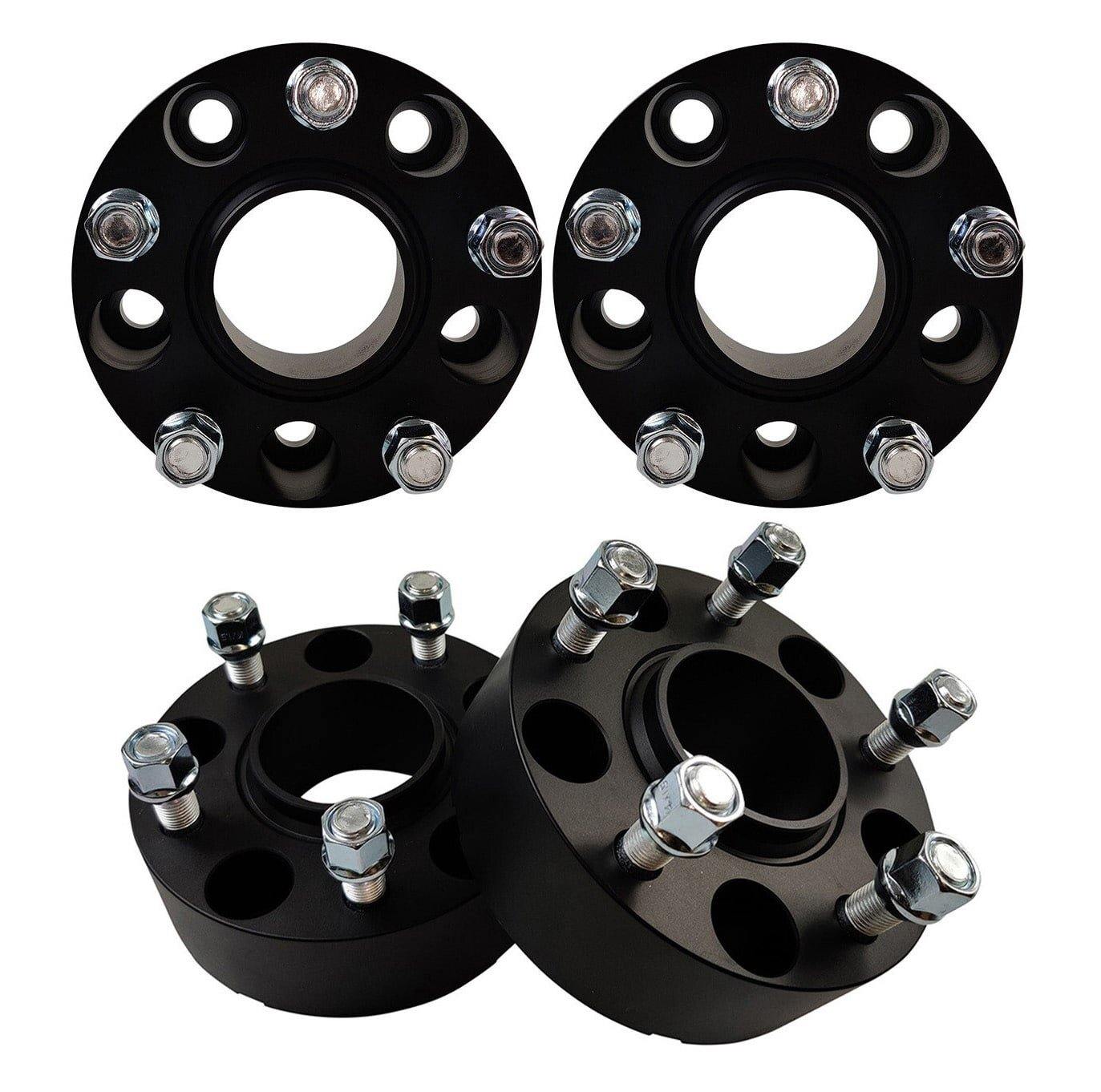 thumbnail interactive-video image 1 of 4pcs 1.25 Inch Hubcentric Wheel Spacers – 5x5 To 5x5 – 1/2x20 Studs – For Jeep Wrangler & Grand Cherokee 1 of 4